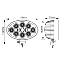 LED ovale werklamp / breedstraler 24watt 24W